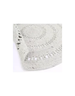 Tapis Bibek Naturel Rond, Nattiot -Deco En Ligne Magasin tapis bibek naturel rond nattiot 2