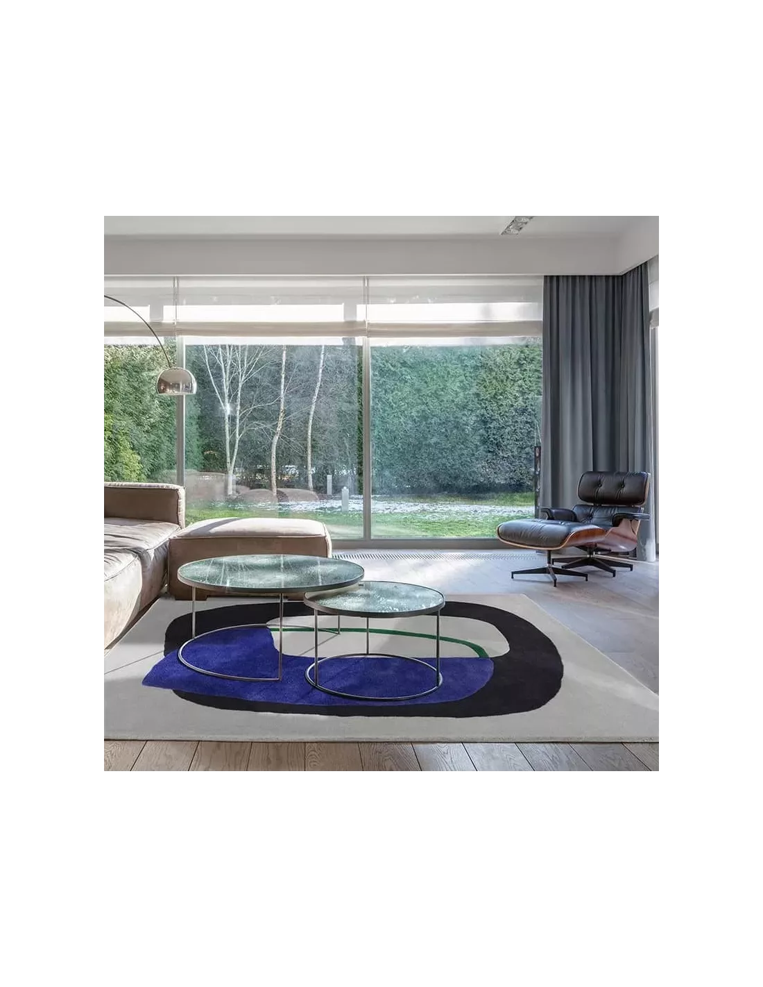 Tapis Inclusion bleu électrique, Edito Tapis Inclusion Bleu électrique, Edito -Deco En Ligne Magasin tapis inclusion bleu electrique edito 1