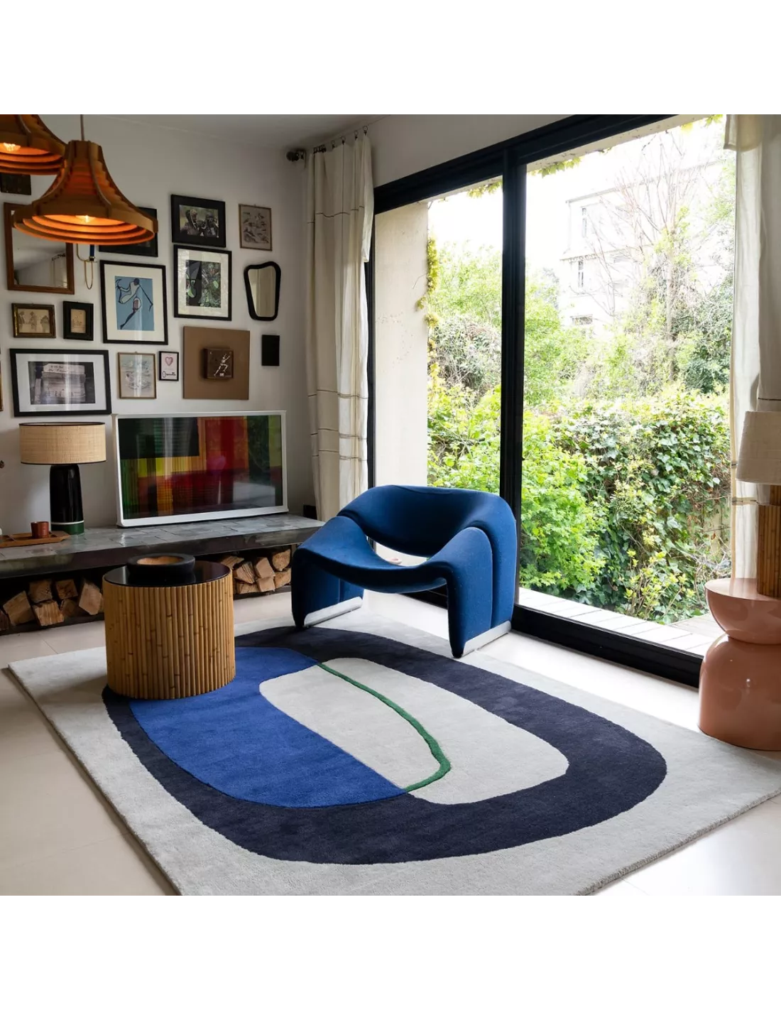 Tapis Inclusion bleu électrique, Edito Tapis Inclusion Bleu électrique, Edito -Deco En Ligne Magasin tapis inclusion bleu electrique edito 2