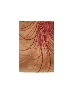 Tapis Kiku Tokyo Rouge/or, K3 Design By Kenzo Takada