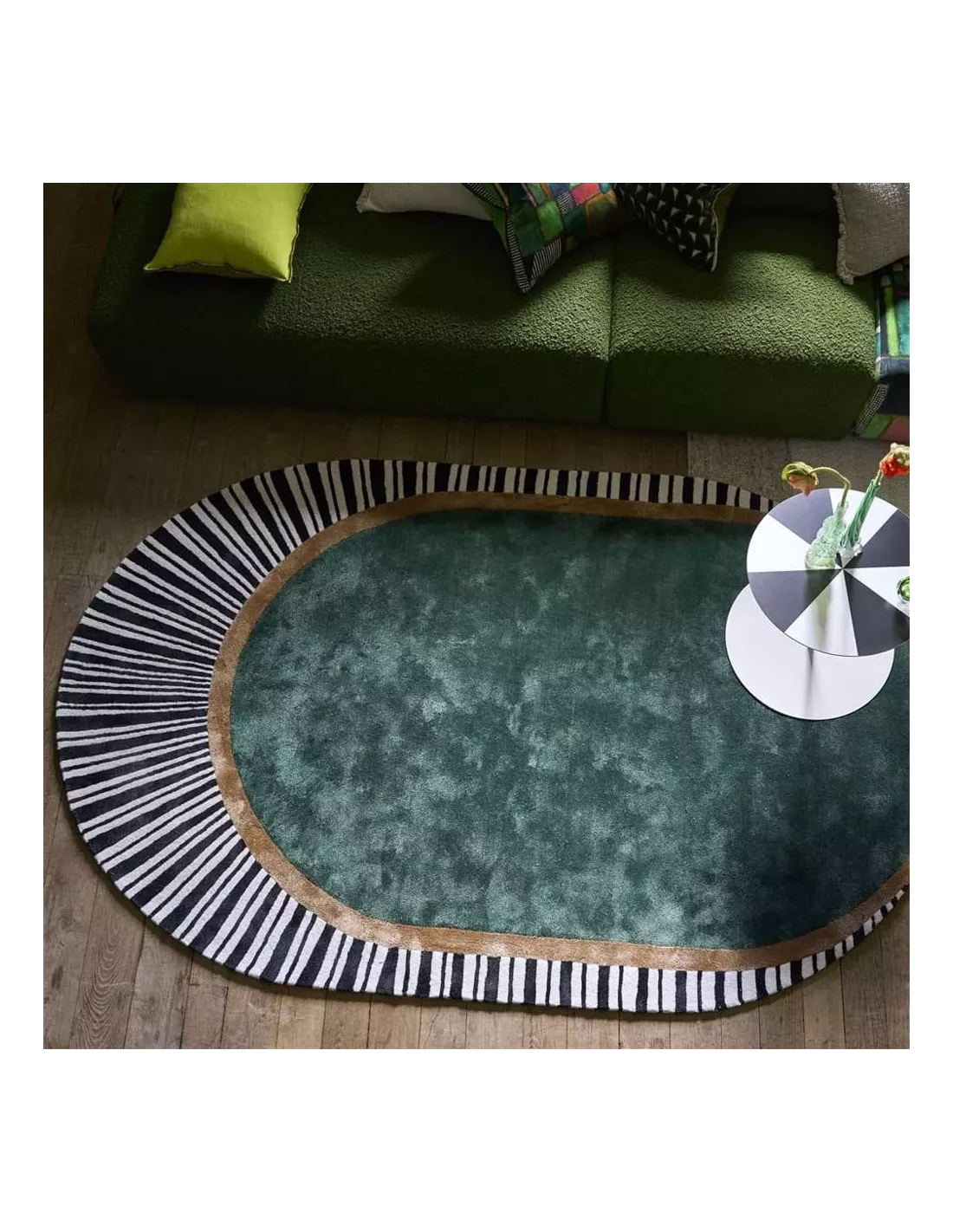 Tapis ovale Koshi Malachite, Designers Guild Tapis Ovale Koshi Malachite, Designers Guild -Deco En Ligne Magasin tapis ovale koshi malachite designers guild 2