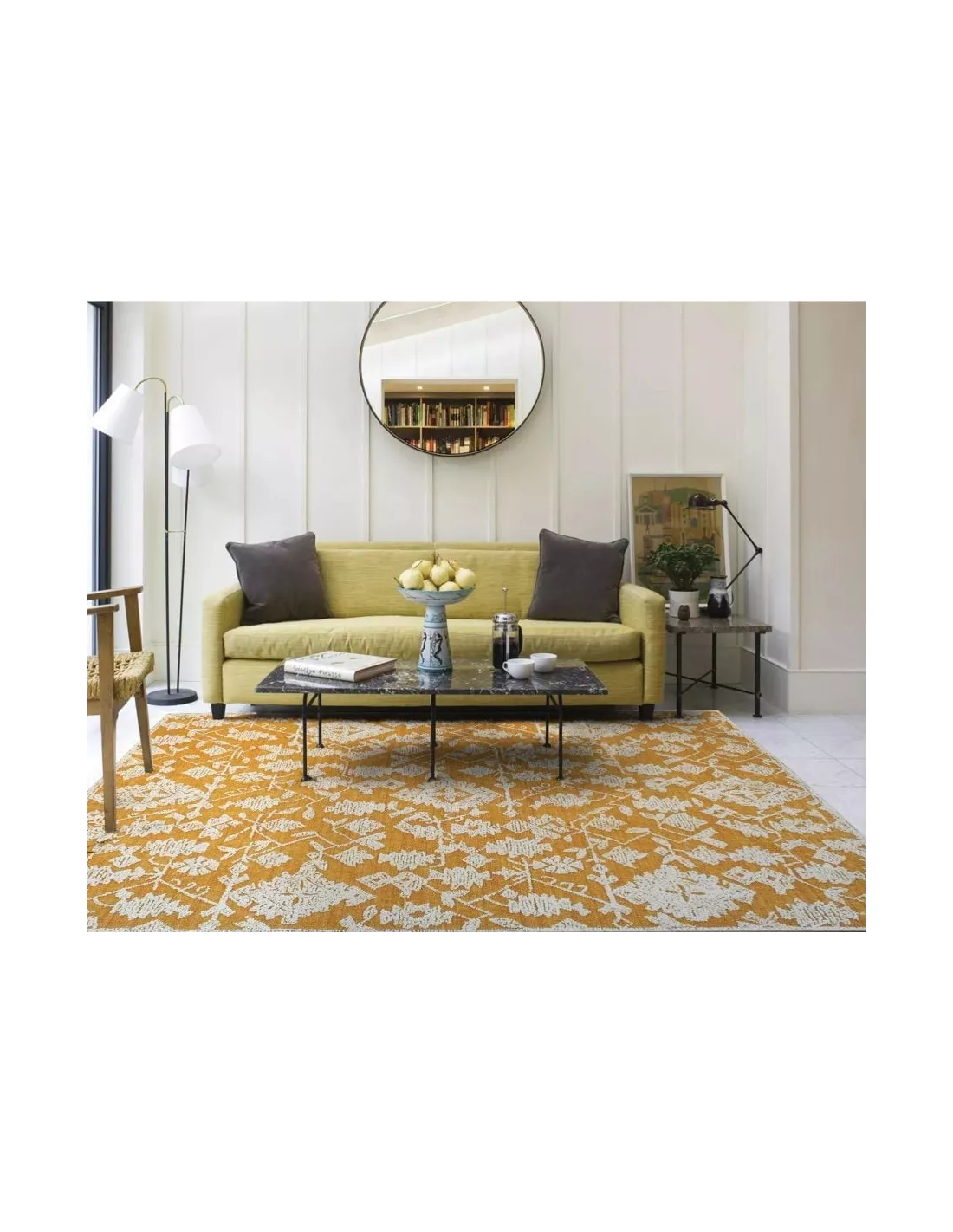 Tapis Reni Or/Ivoire, The Rug Republic Tapis Reni Or/Ivoire, The Rug Republic -Deco En Ligne Magasin tapis reni orivoire the rug republic 1