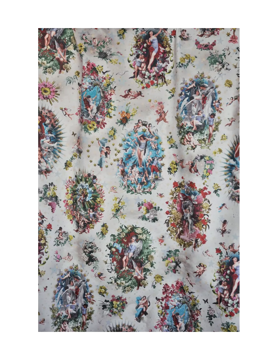 Tissu Angelots écarlate Jean Paul Gaultier Tissu Angelots écarlate Jean Paul Gaultier -Deco En Ligne Magasin tissu angelots ecarlate jean paul gaultier 1