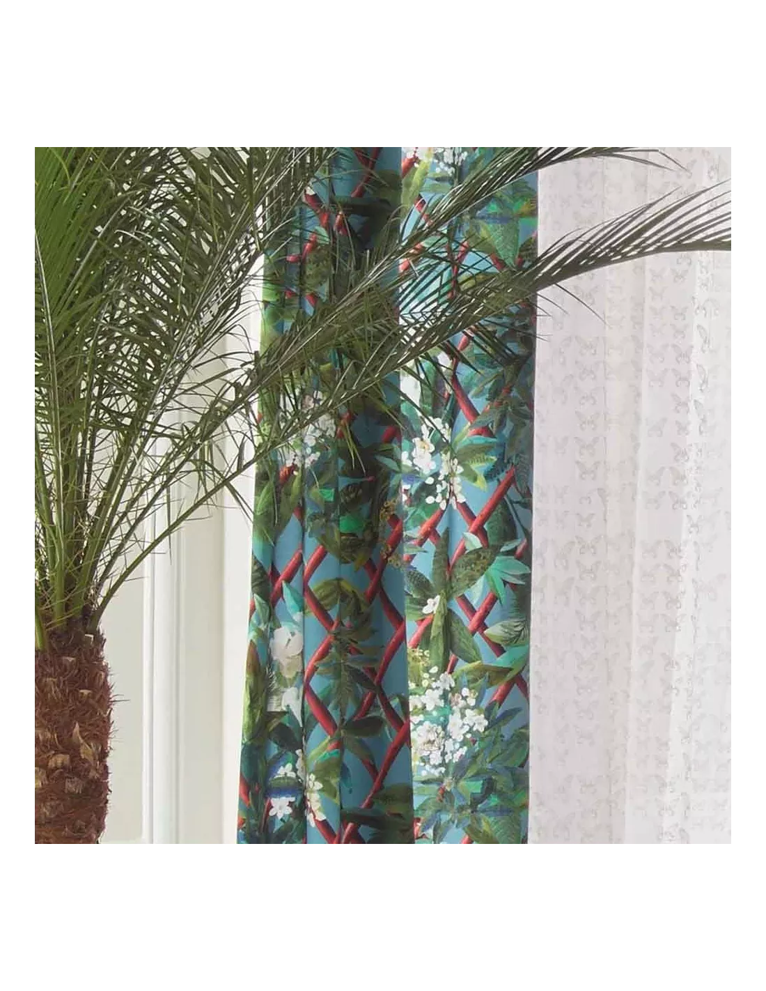 Tissu Canopy Turquoise, Christian Lacroix Tissu Canopy Turquoise, Christian Lacroix -Deco En Ligne Magasin tissu canopy turquoise christian lacroix 1