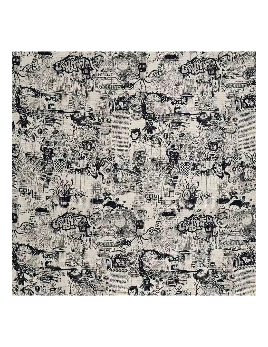 Tissu Street Graphite, Jean Paul Gaultier Tissu Street Graphite, Jean Paul Gaultier -Deco En Ligne Magasin tissu street graphite jean paul gaultier