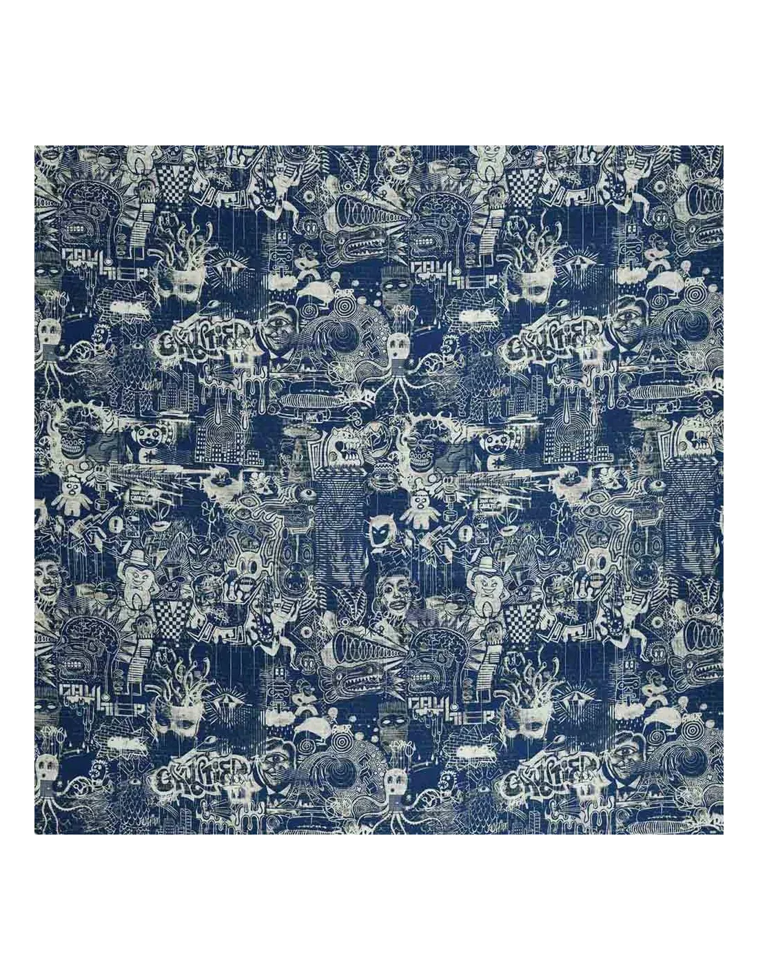 Tissu Street Indigo, Jean Paul Gaultier Tissu Street Indigo, Jean Paul Gaultier -Deco En Ligne Magasin tissu street indigo jean paul gaultier