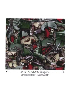 Tissu Suédine Fangio Sanguine, Jean Paul Gaultier -Deco En Ligne Magasin tissu suedine fangio sanguine jean paul gaultier 2