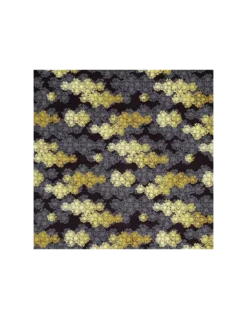 Velours Hana Kiriko Noir Gris, K3 Design By Kenzo Takada