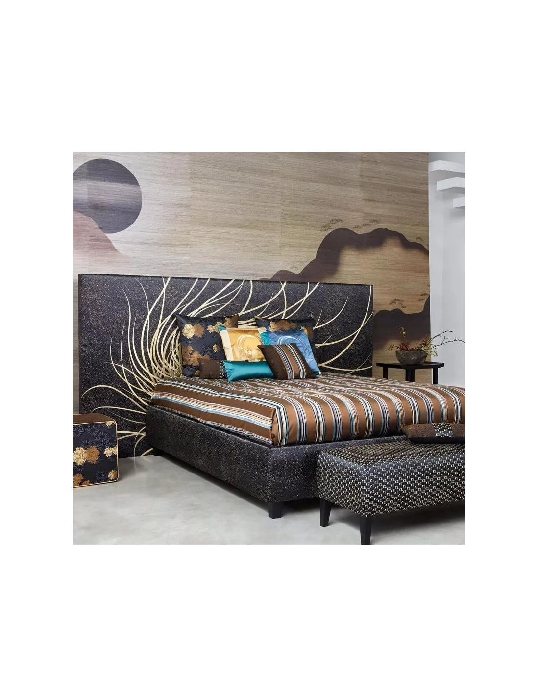 Velours Kima marron, K3 design by Kenzo Takada Velours Kima Marron, K3 Design By Kenzo Takada -Deco En Ligne Magasin velours kima marron k3 design by kenzo takada 1