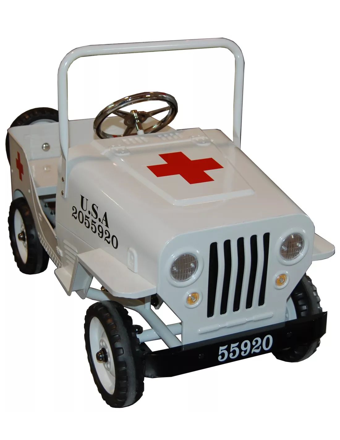Voiture à pédales métal Jeep Croix Rouge blanche, Protocol Voiture à Pédales Métal Jeep Croix Rouge Blanche, Protocol -Deco En Ligne Magasin voiture a pedales metal jeep croix rouge blanche protocol